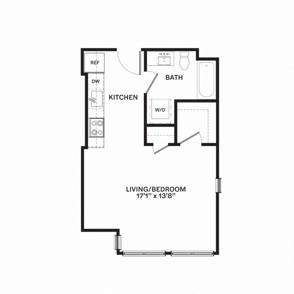 A4 Floor Plan at Corner 63, Seattle, WA 98115